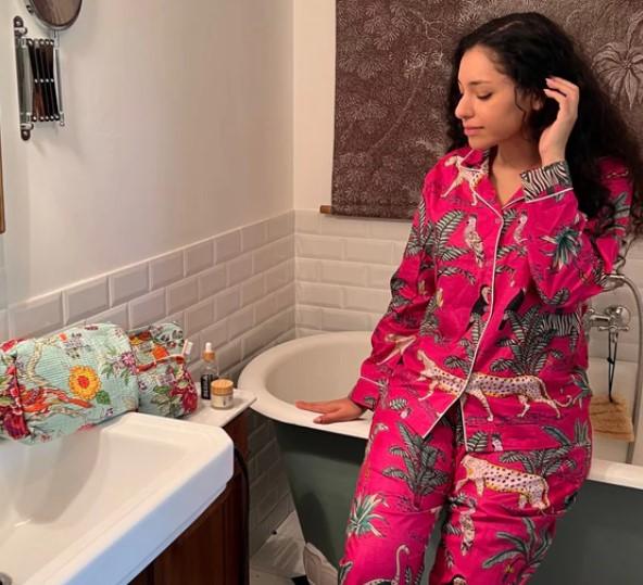 Pyjama en coton bio de chez Mademoiselle Azalée