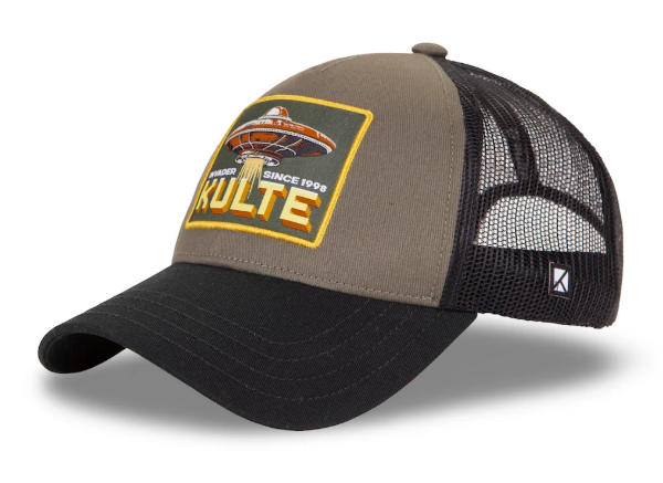 CASQUETTE KULTE MOTIF SOUCOUPE KAKI La casquette trucker par excellence