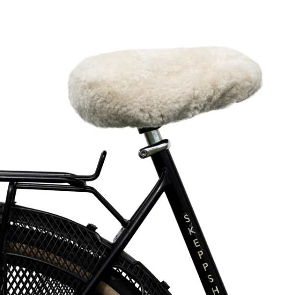 housse  de selle de vélo en véritable mouton 100 % naturel  sheperd