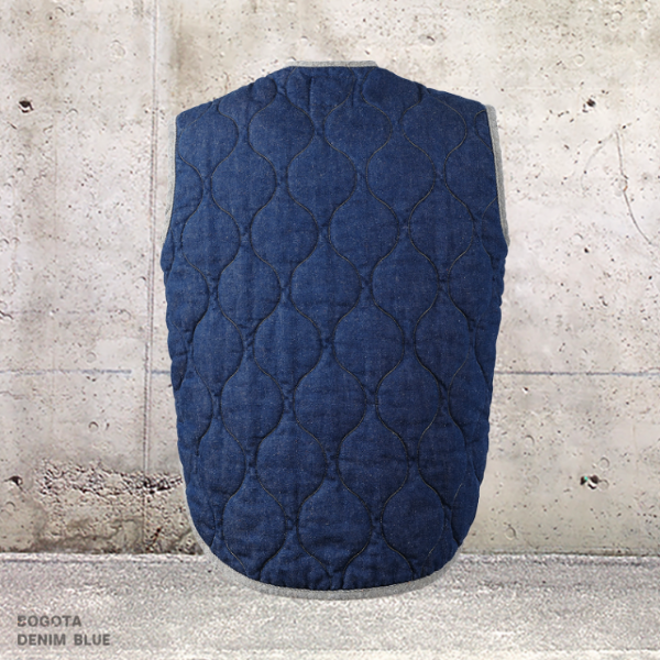 Gilet Bogotá Denim Blue de chez SKULLS MACHINE