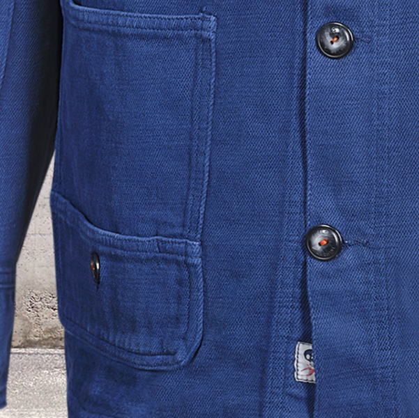 VESTE WORKWEAR INDIGO de chez SKULLS MACHINE