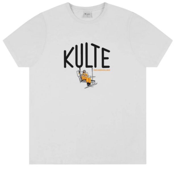 T-SHIRT KULTE DUSS 2 WHITE 100 % coton organic et made in Portugal