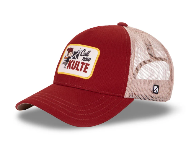 CASQUETTE KULTE MOTIF DELIVERY BORDEAUX