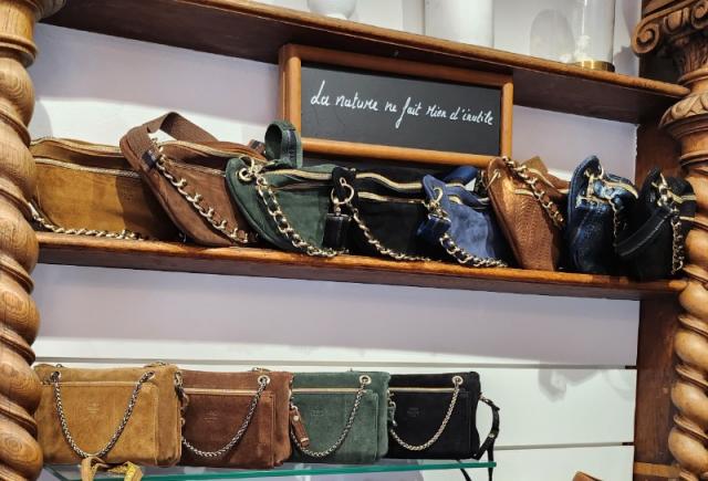 sac, banane, MILA LOUISE cuir 