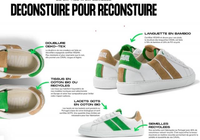 basket CAVAL LABELLISÉES DES SEMELLES AUX LACETS