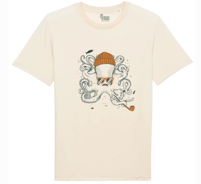 T-shirt octopus Beige de chez OCEAN PARK