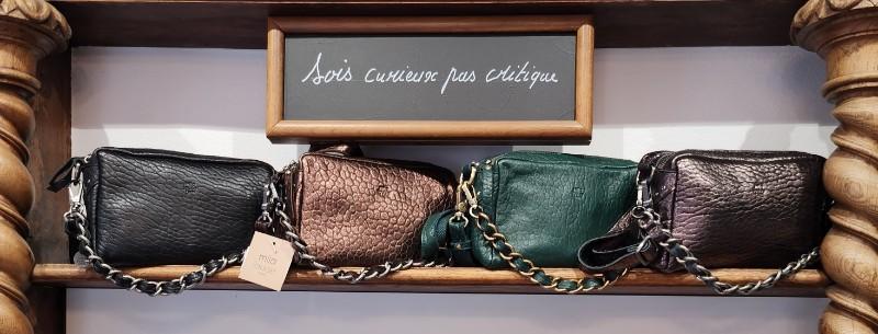 sac, banane, MILA LOUISE cuir 