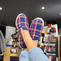 Pantofole Charentaises Miste Made In France, Taglie 36-53, In Cotone E Lana, Suola In Feltro E PVC