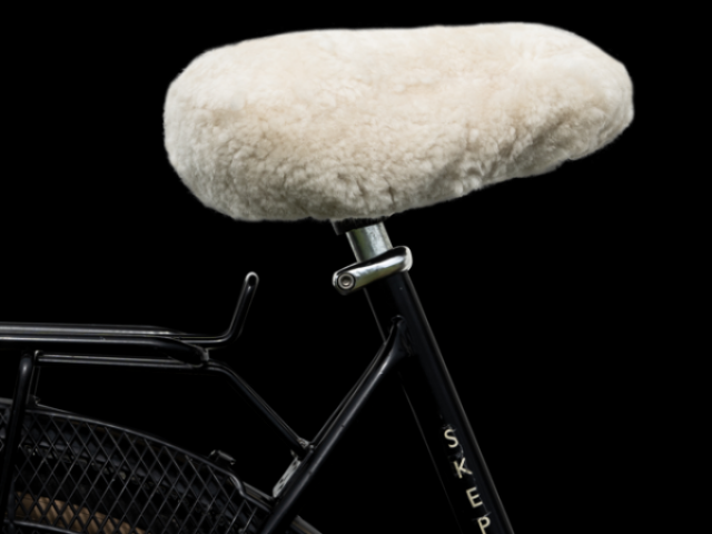 housse  de selle de vélo en véritable mouton 100 % naturel  sheperd