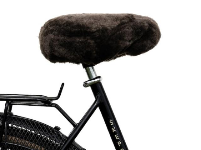 housse  de selle de vélo en véritable mouton 100 % naturel  sheperd