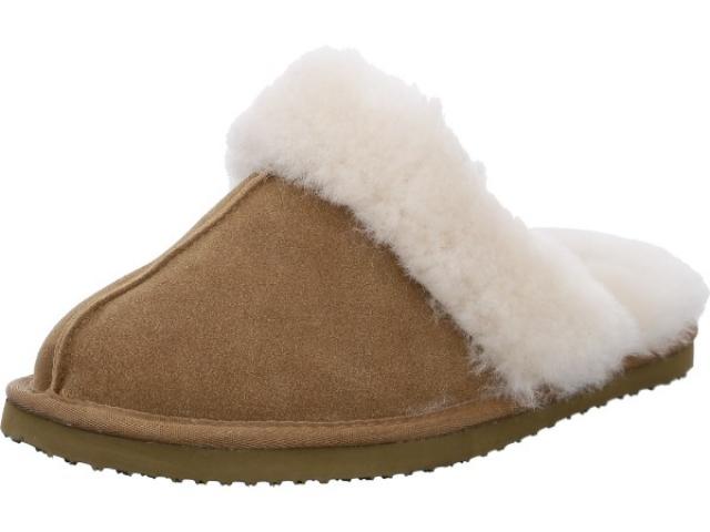 pantoufle cosy cognac de la marque ARA chaud et cocooning 