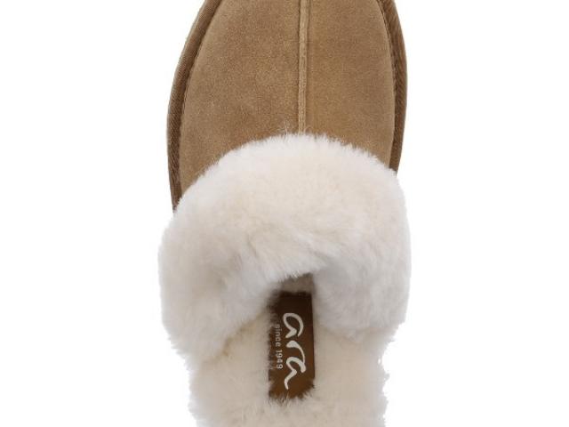 pantoufle cosy cognac de la marque ARA chaud et cocooning 