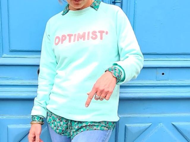 Sweat Optimist' Homme et Femme fabrication française 