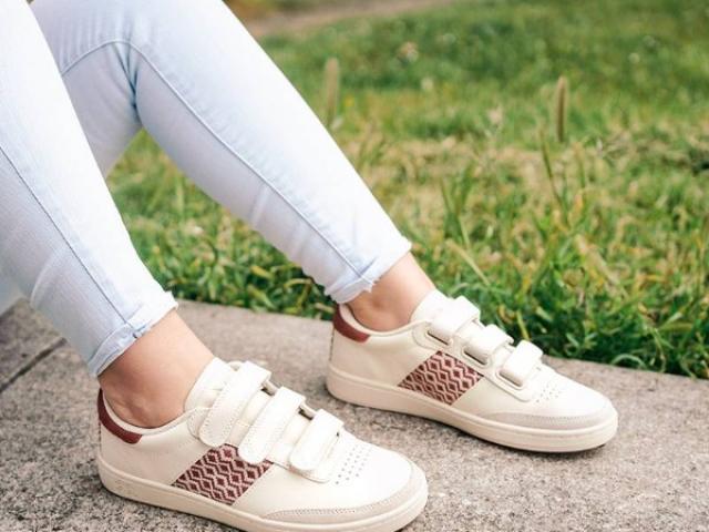 basket N'GO en cuir avec velcro 