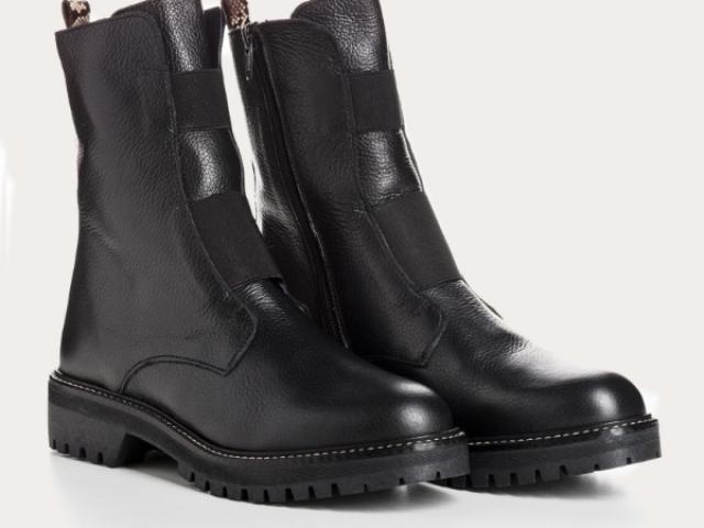 BOOTS DUSKY CUIR GRAINE NOIR