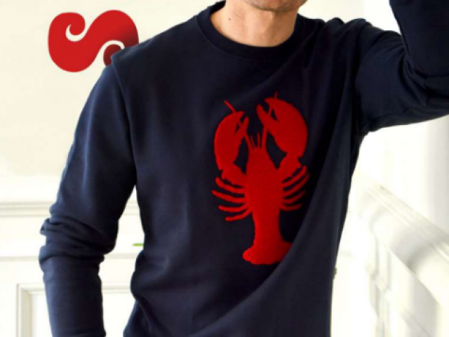 sweat homard 100 % coton biologique fabrication loire atlantique