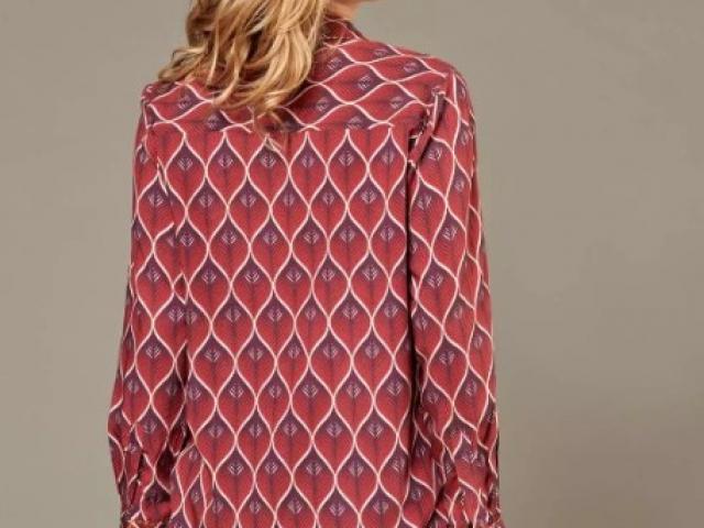 chemise storiatipic 100 % modal pour un confort optimal FRAN PAON CARMIN