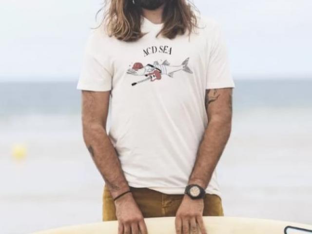 T-shirt coton biologique de chez Ocean parck fabrication Française