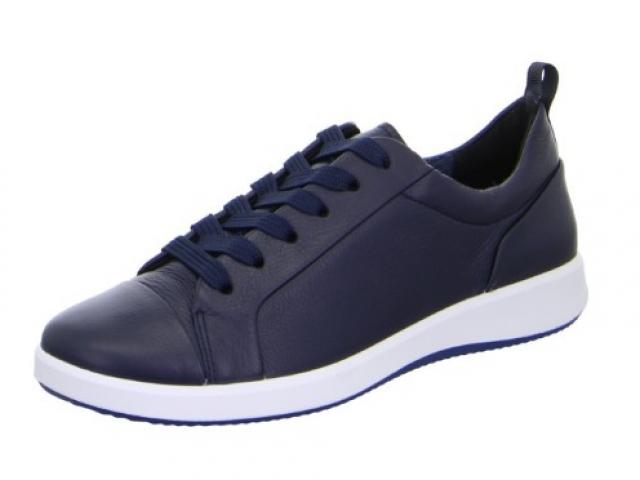 Baskets ARA Roma cuir bleu 