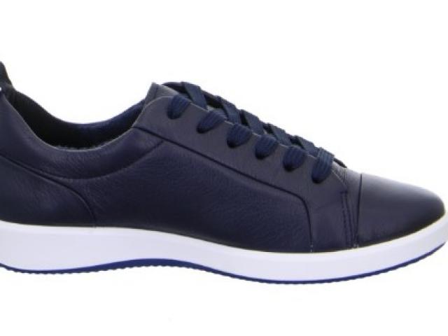 Baskets ARA Roma cuir bleu 