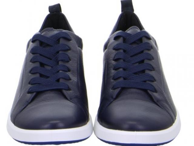 Baskets ARA Roma cuir bleu 