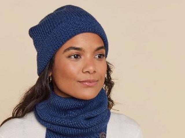 bonnet, écharpe, cache cou Laulhère 100% laine mérinos ultra douce  mixte