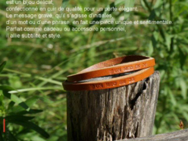 Bracelet H Bracelet double tour avec message LOULOU DE NANTES 