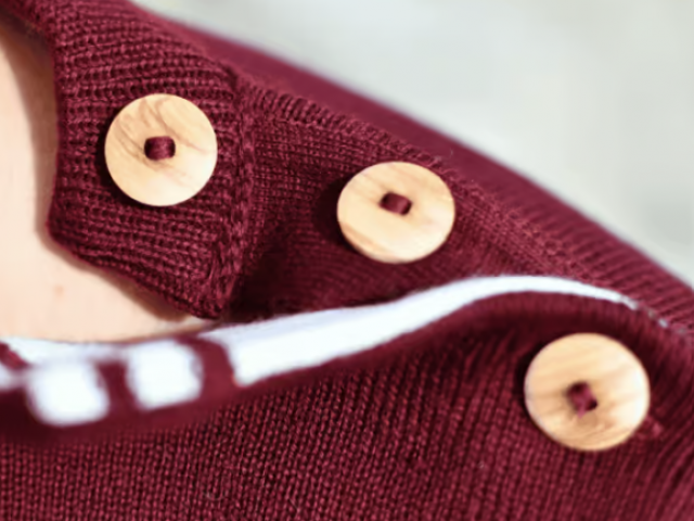 Pull marin OPTIMIST' bicolore bordeaux et blanc – KIEV – Fabriqué en France