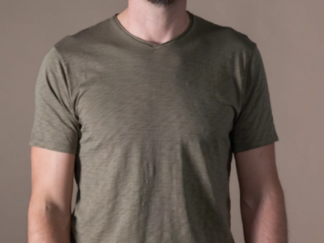 Tee-shirt ANONYM APPAREL petit col V  en jersey