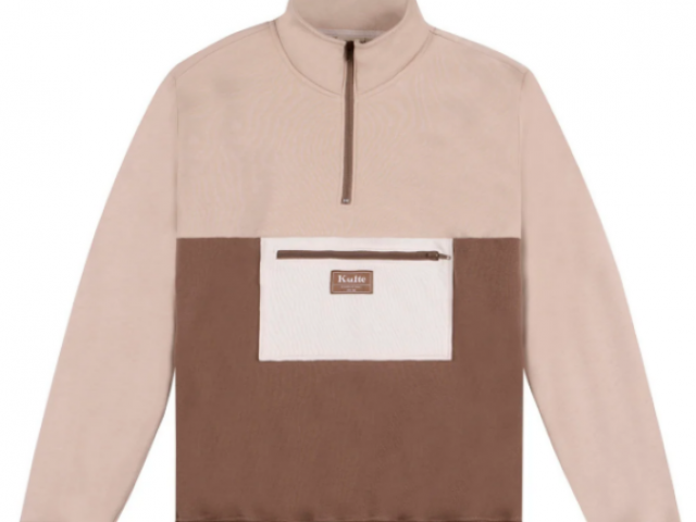 Sweatshirt KULTE HALF SMART CHOCOLAT