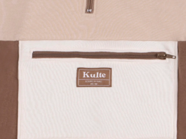 Sweatshirt KULTE HALF SMART CHOCOLAT