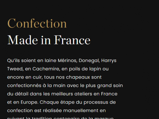 Chapeau de pluie FLECHET Fabrication française