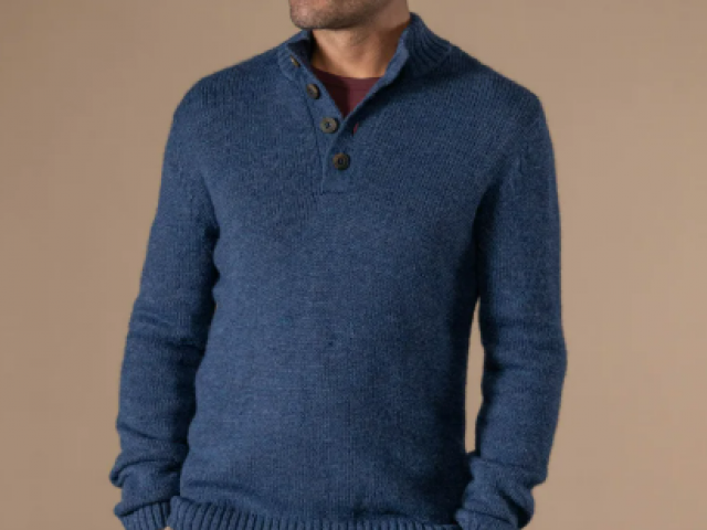 PULL ISAAC de chez ANONYM APPAREL Pull col camionneur boutonné en laine toute douce
