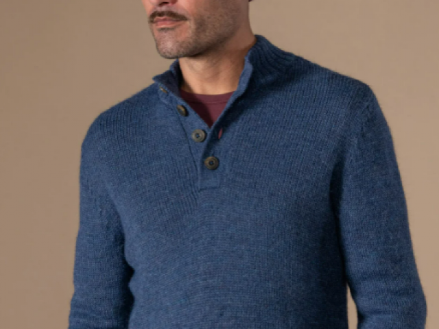 PULL ISAAC de chez ANONYM APPAREL Pull col camionneur boutonné en laine toute douce