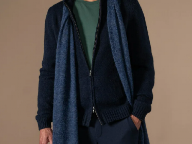CARDIGAN JAMES de chez ANONYM APPAREL Gilet zippé à capuche en laine toute douce