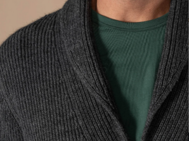 CARDIGAN ANDY de chez ANONYM APPAREL Cardigan col châle en laine toute douce