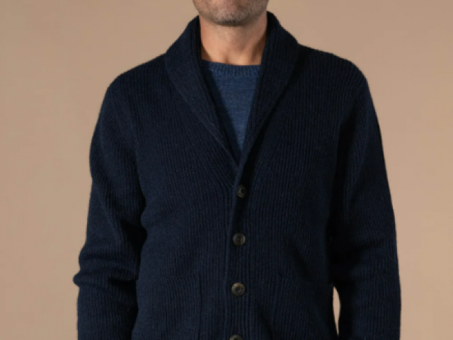 CARDIGAN ANDY de chez ANONYM APPAREL Cardigan col châle en laine toute douce