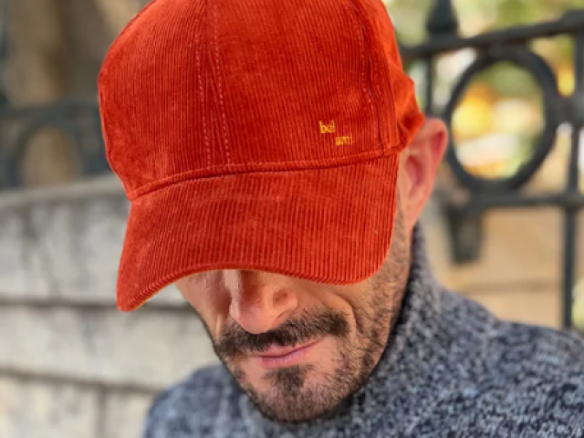 Casquette velours côtelé réglable