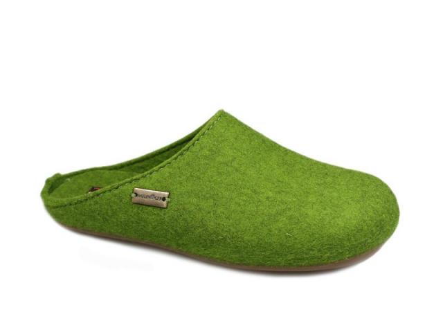 Chausson Slippers Everest Fundus vert de la marque Haflinger 