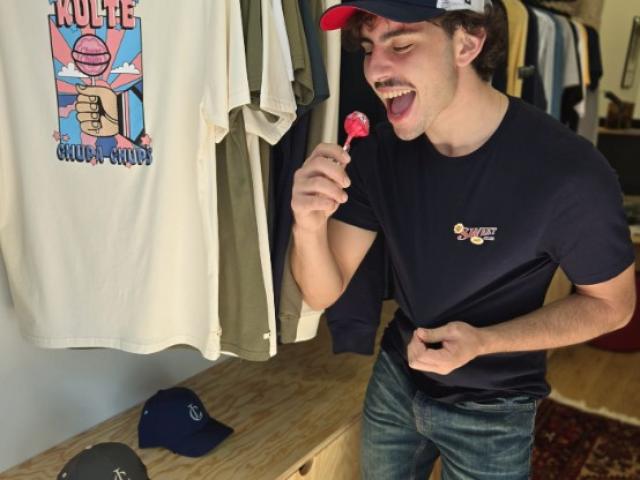 t-shirt KULT edition limité collabe Chupachup coton biologique