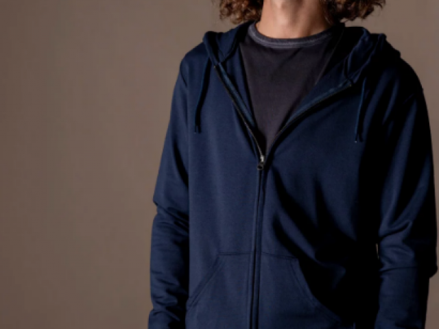 SWEAT ANONYM APPAREL Sw zippé capuche en molleton non gratté touché seconde peau