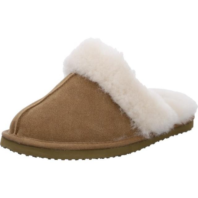 pantoufle cosy cognac de la marque ARA chaud et cocooning 