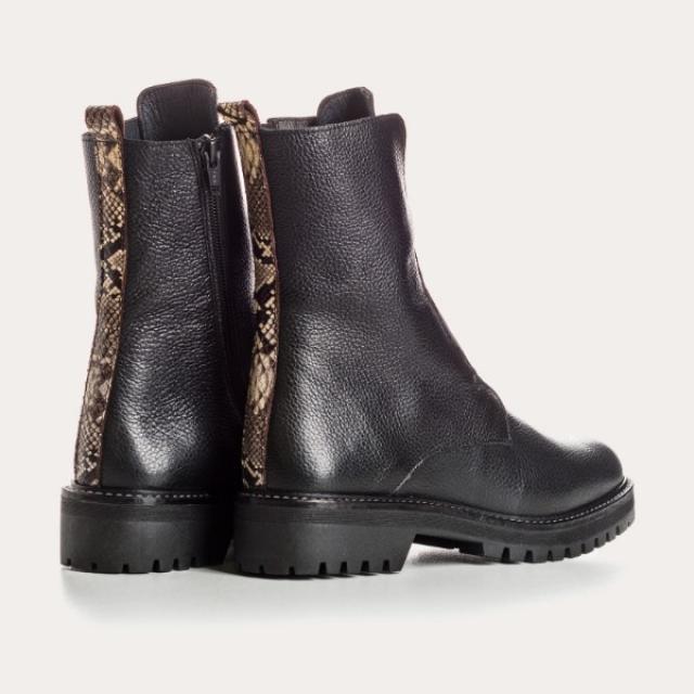 BOOTS DUSKY CUIR GRAINE NOIR