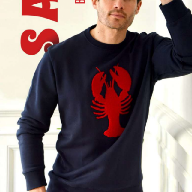 sweat homard 100 % coton biologique fabrication loire atlantique