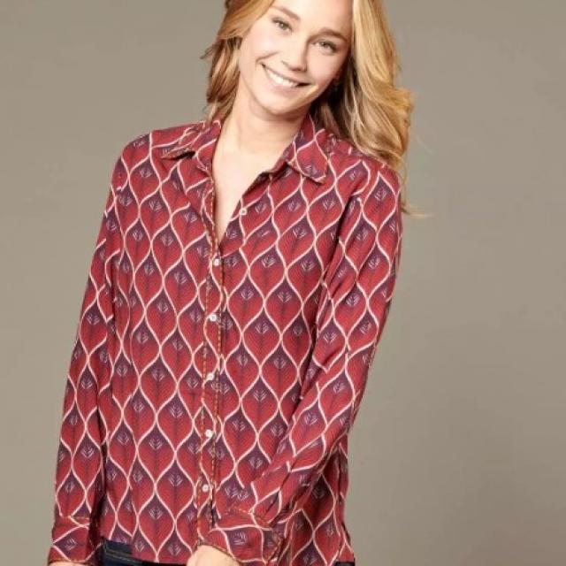 chemise storiatipic 100 % modal pour un confort optimal FRAN PAON CARMIN