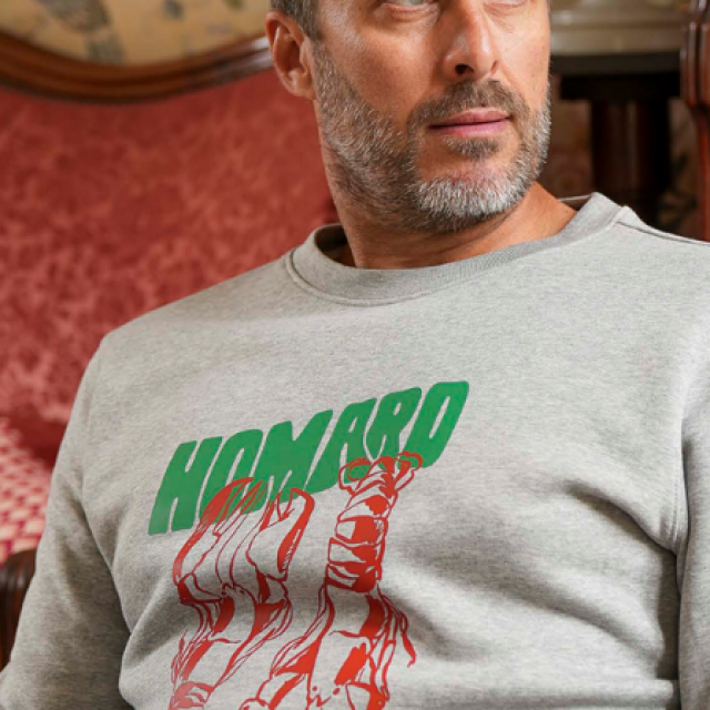 Sweatshirt ANOUK ET NINON Homard club fabrication Française coton biologique.