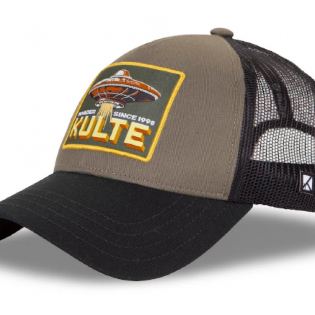 CASQUETTE KULTE MOTIF SOUCOUPE KAKI La casquette trucker par excellence