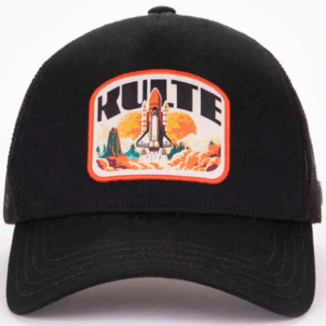 CASQUETTE KULTE MOTIF INVADER NOIR casquette trucker
