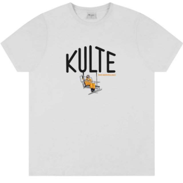 T-SHIRT KULTE DUSS 2 WHITE 100 % coton organic et made in Portugal