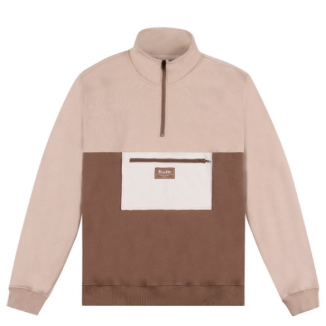 Sweatshirt KULTE HALF SMART CHOCOLAT